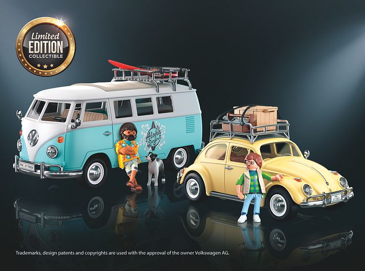Populäre Klassiker: Volkswagen „Bulli“ und Käfer erscheinen in limitierter Special Edition von PLAYMOBIL