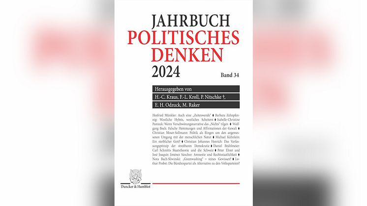 Zum Todestag von Prof. Dr. Peter Nitschke | Nachruf in der aktuellen Ausgabe des Jahrbuchs Politisches Denken