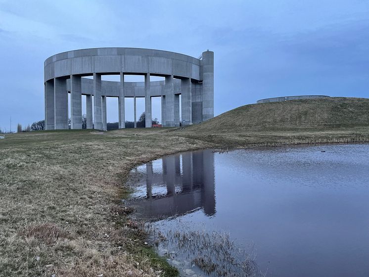 Filborna vattentorn Helsingborgs stad foto NSVA skymning