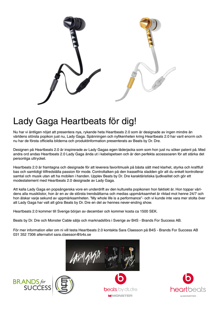 Lady Gaga Heartbeats för dig!