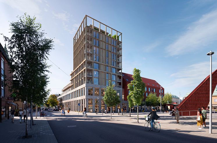 Dreem arkitekters och Point Properties förslag för upprustning av Brotorget Södra 