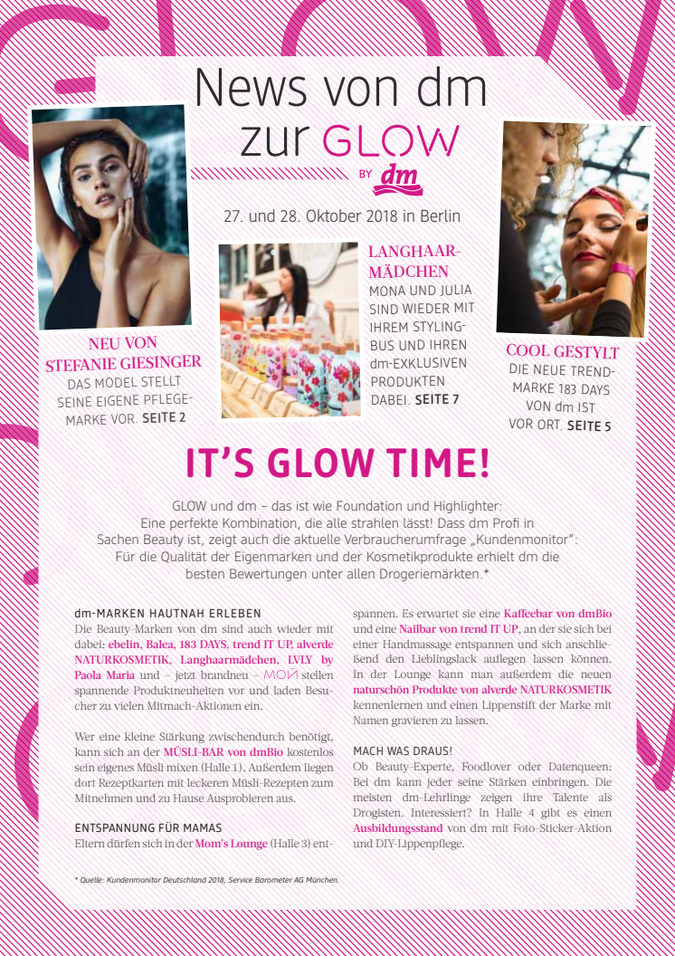 News von dm zur GLOW by dm