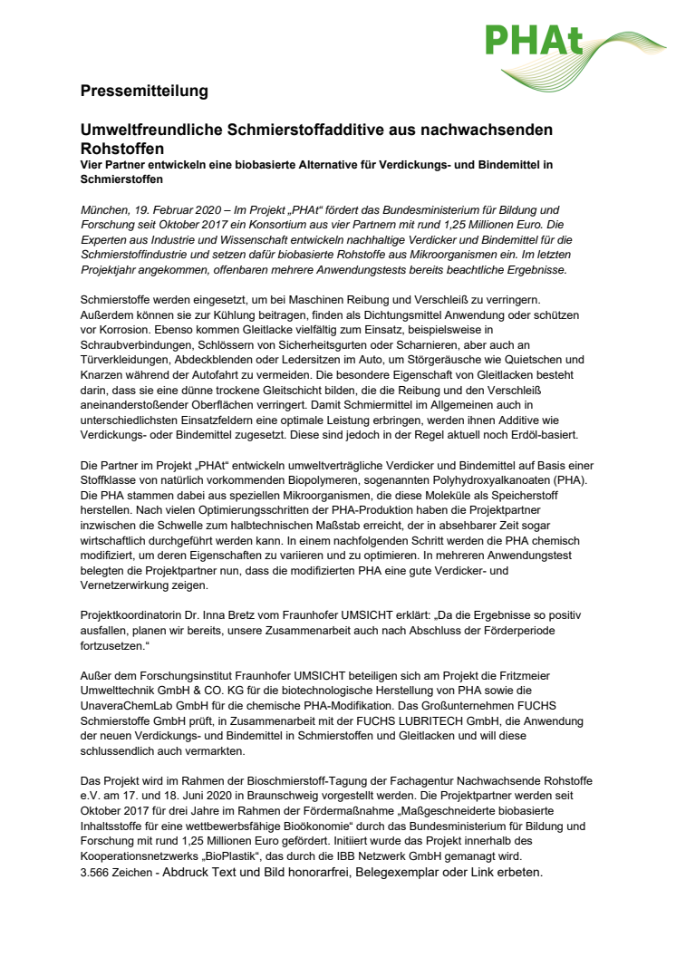 Umweltfreundliche Schmierstoffadditive aus nachwachsenden Rohstoffen