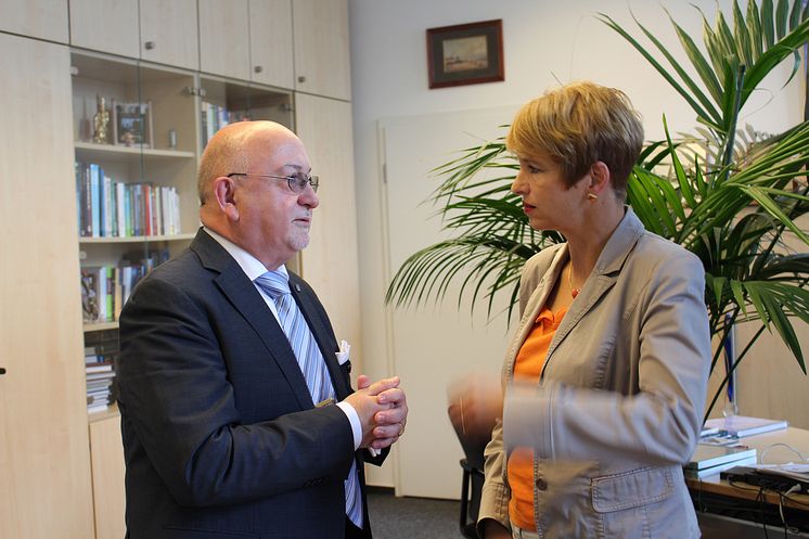 Brandenburgs Wissenschaftsministerin Dr. Martina Münch am 6. Juli 2016 zu Arbeitsbesuch an der Technischen Hochschule Wildau