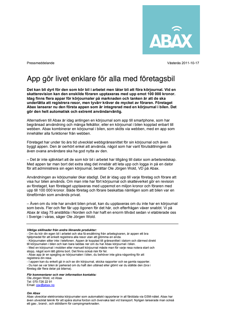 App gör livet enklare för alla med företagsbil