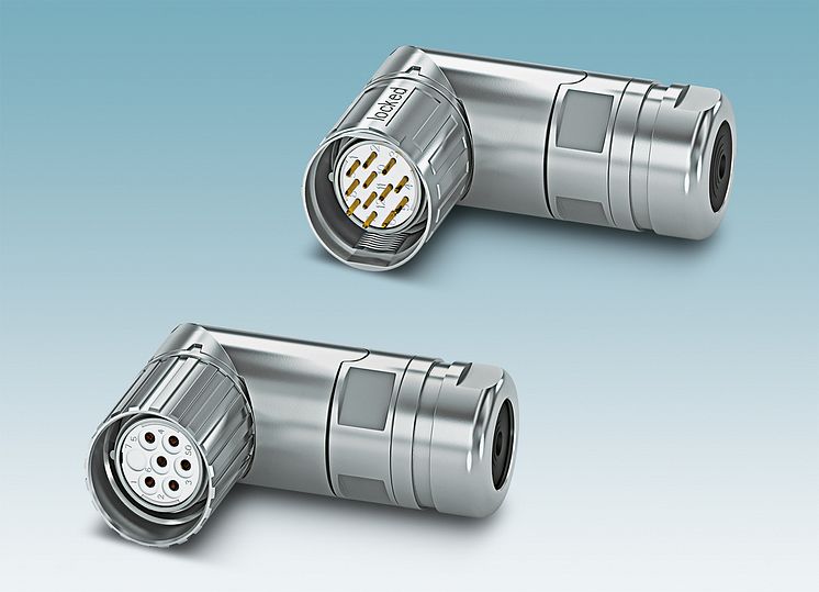 New angled M23 circular connectors