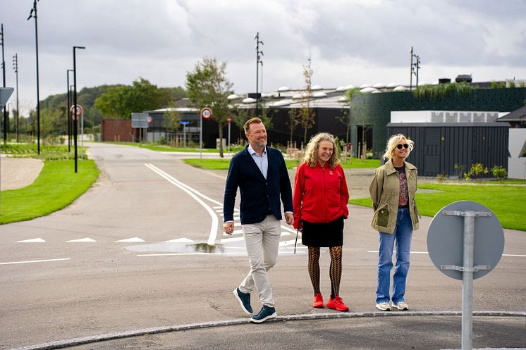 Bestyrelsesformand i Lars Larsen Group overså installationen af den nye skulptur (6)