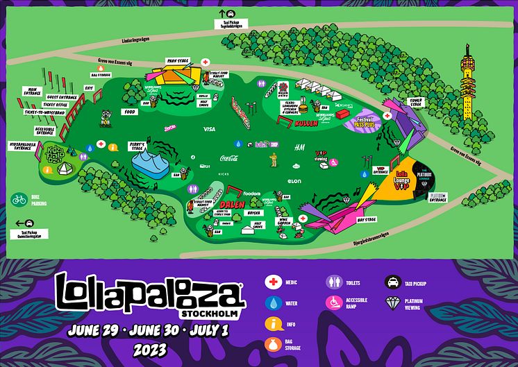 Karta Lollapalooza Stockholm 2023