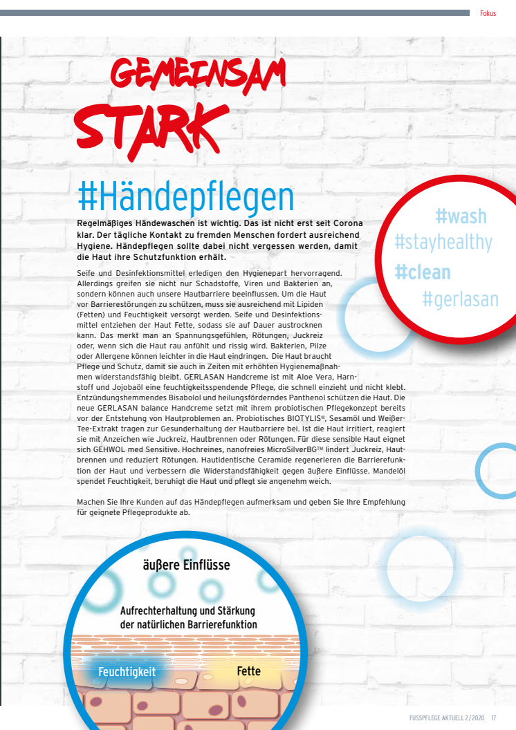 Gemeinsam stark: Hände pflegen