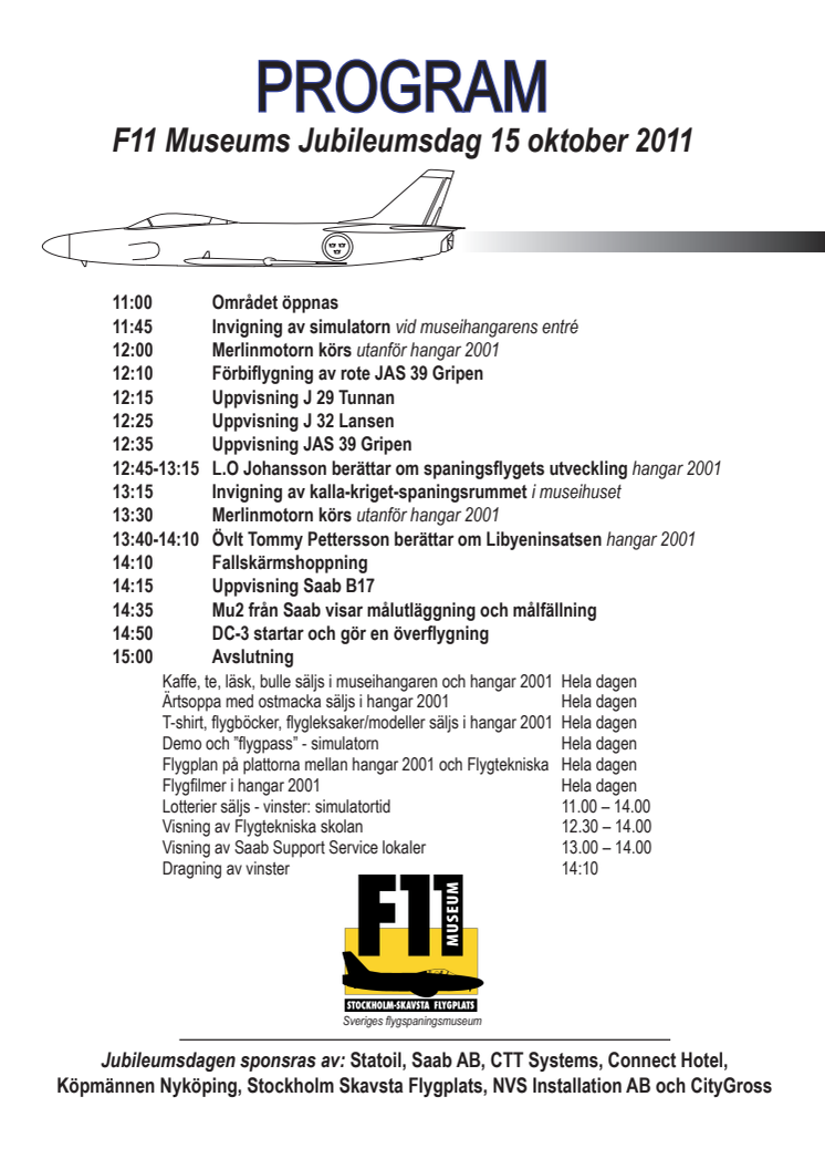 F11 Museum i Nyköping firar 20 år