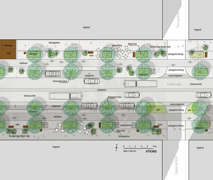 Illustrationsplan Hyllie allé