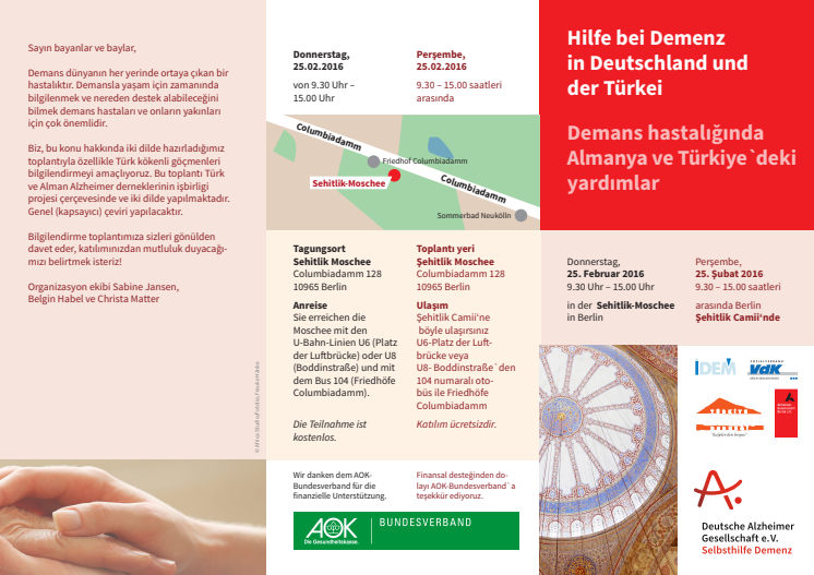 Flyer zur deutsch-türkischen Tagung am 25.2.2016 in Berlin