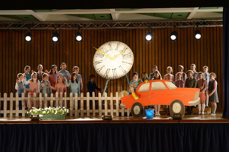 Making-of. Szenenbild des TV-Spots "Der Kinderchor"