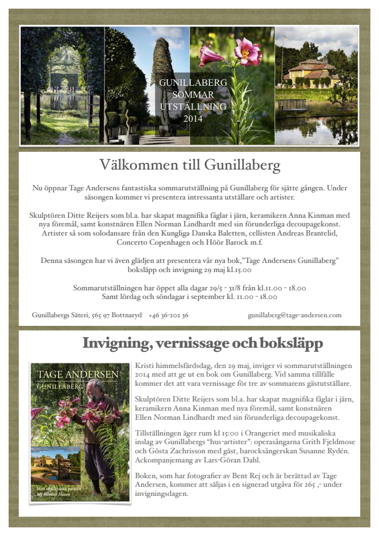 Gunillaberg sommarutställning 2014