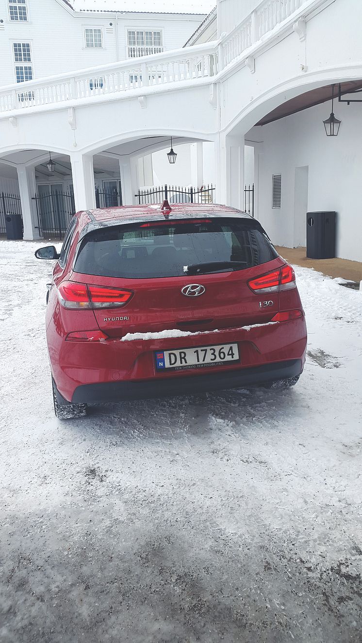 Nye Hyundai i30 på fjellet