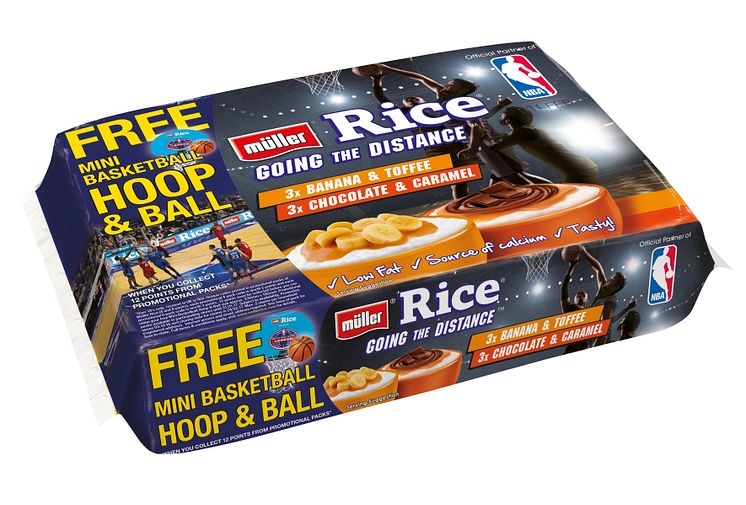 Müller Rice and the National Basketball Association (NBA) on-pack promotion