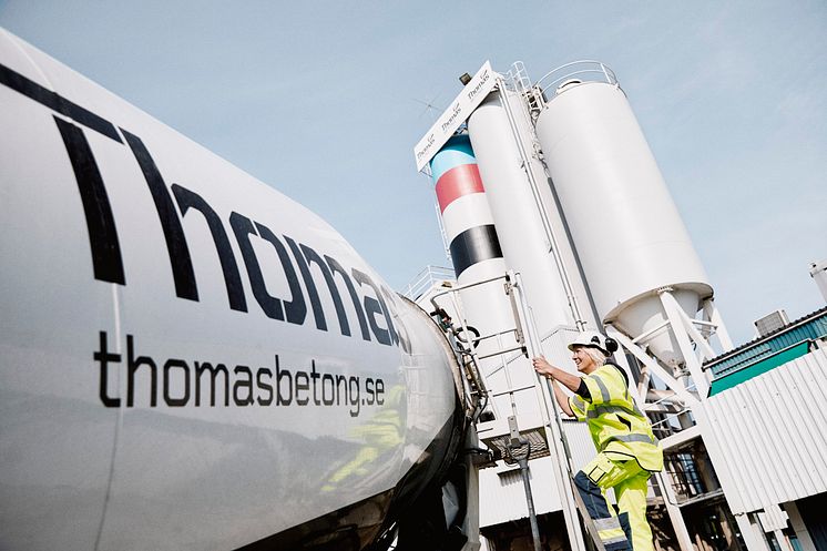 Thomas Betongs fabriker drivs med 100 procent förnybara bränslen