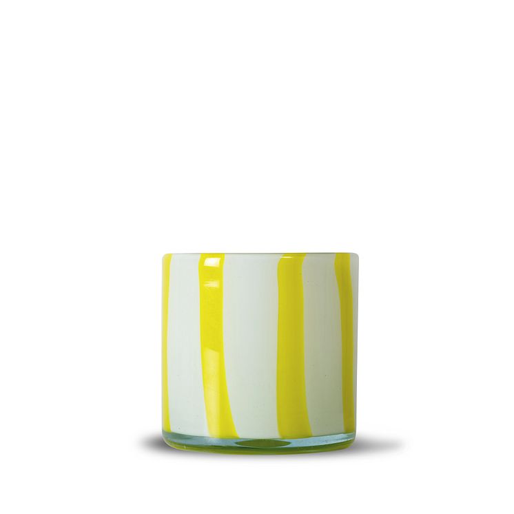 CANDLE HOLDER CALORE CURVE XS yellow/white - BYON SS22