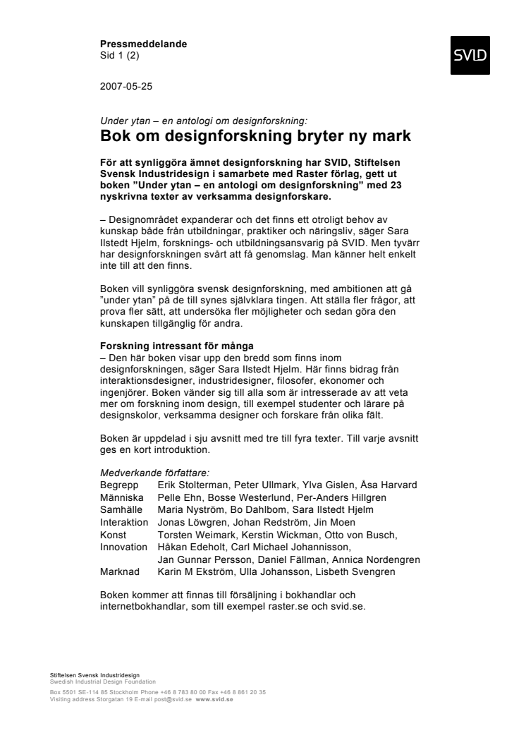 Bok om designforskning bryter ny mark