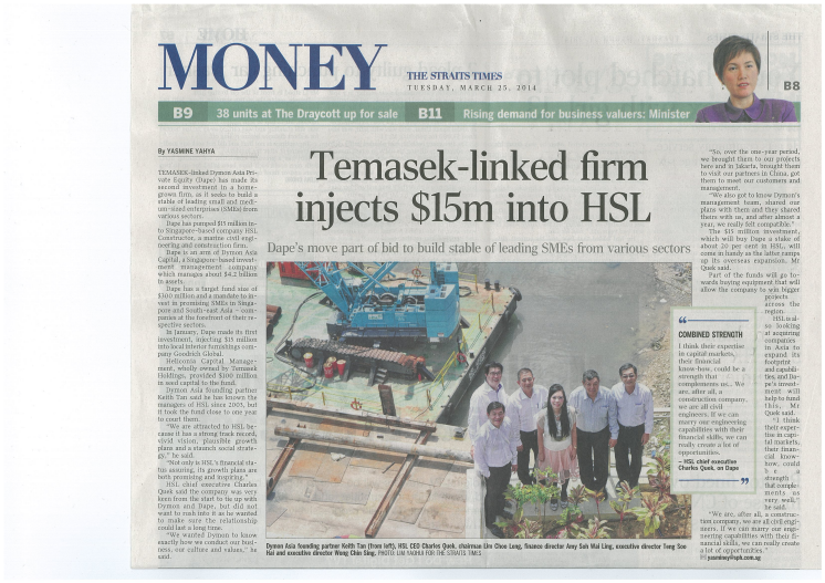 Dymon Seals Deal With HSL