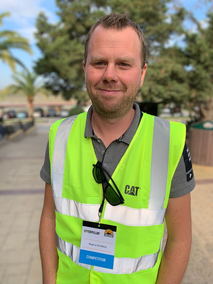 Caterpillar Operator Challenge 2019, europafinalen. Magnus Rundberg.