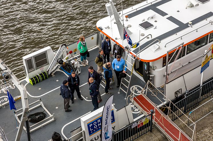 Hi res image - Oceanology International - Oi16 People on board demo vessel