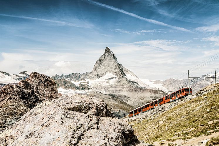 Gornergrat Bahn vor dem Matterhorn
