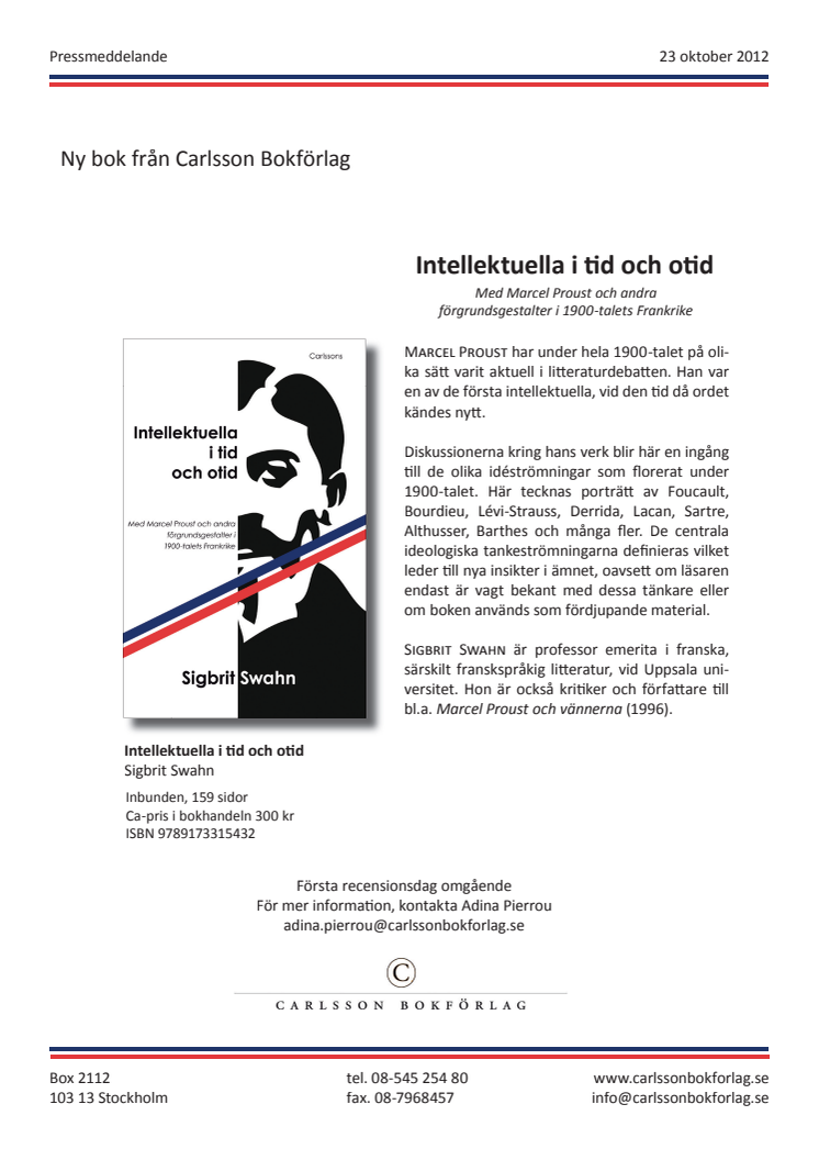 Ny bok: Intellektuella i tid och otid