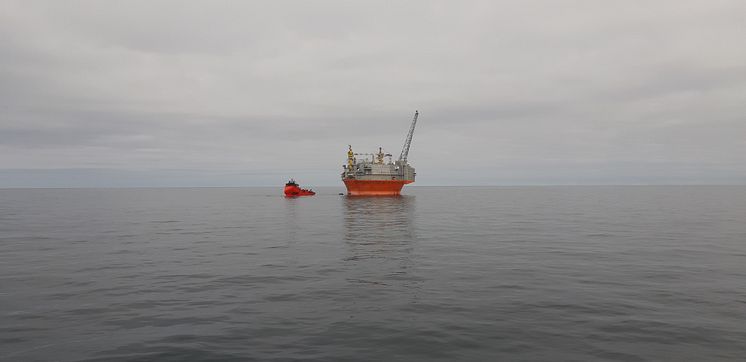 'Esvagt Dana' at the Goliat platform