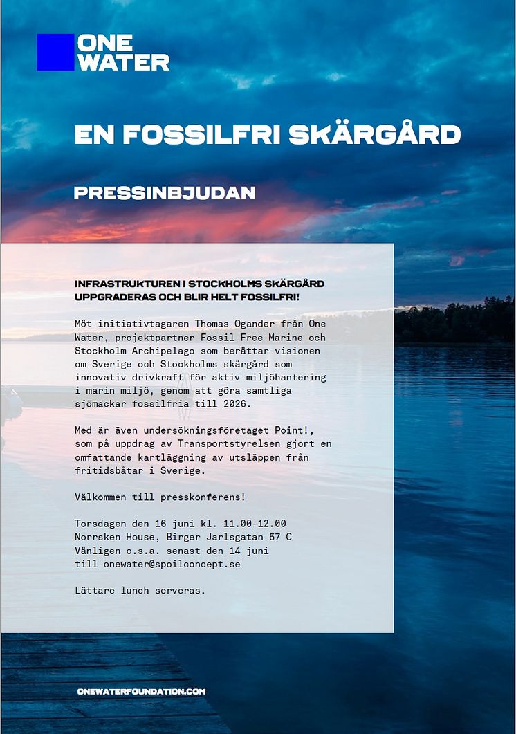Pressinbjudan Fossilfri Skärgård