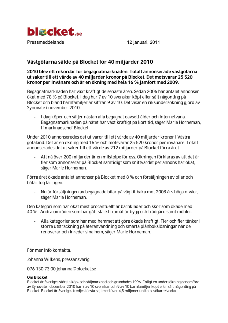 Västgötarna sålde på Blocket för 40 miljarder 2010