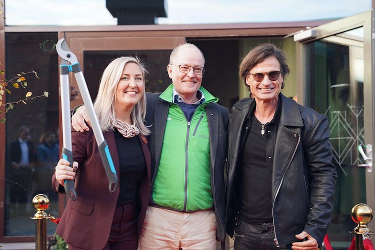 Viktoria Andersson (GM Clarion Umeå), Knut Rost (Diös) och Petter Stordalen