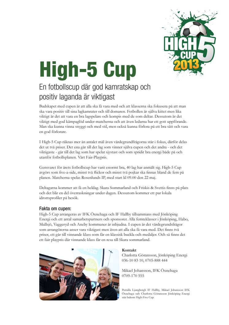 High5Cup – Jönköpings största fotbollscup för femteklassare