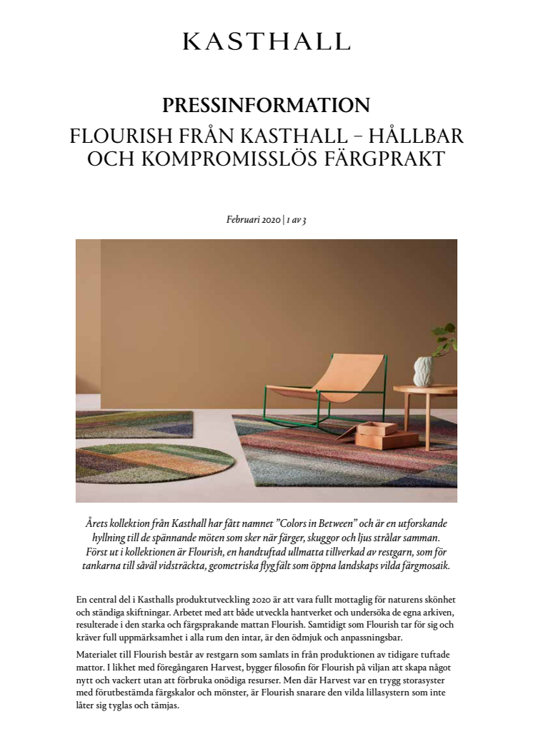 FLOURISH FRÅN KASTHALL – HÅLLBAR OCH KOMPROMISSLÖS FÄRGPRAKT