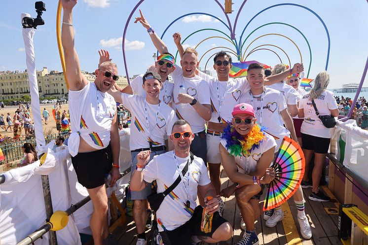 GTR staff celebrating Brighton & Hove Pride 2022