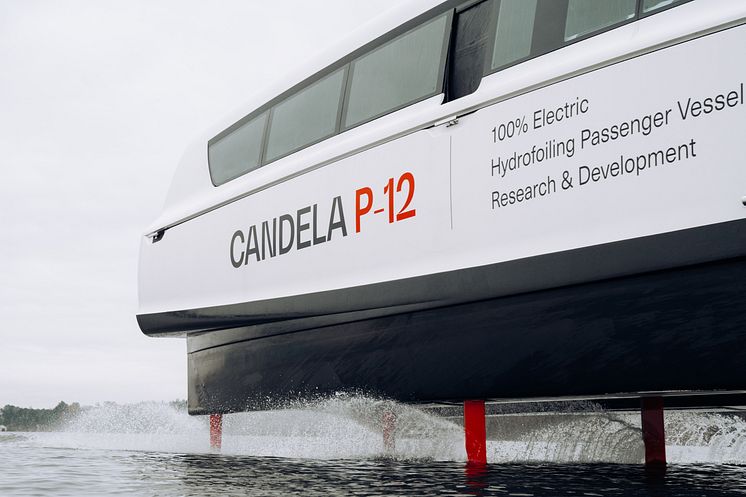 Candela P-12 taking off outside Stockholm's port