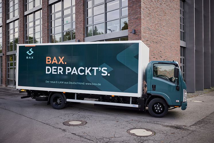 BAX - der vollelektrische Lkw mit 7,5 Tonnen entwickelt von BPW und der Paul Group