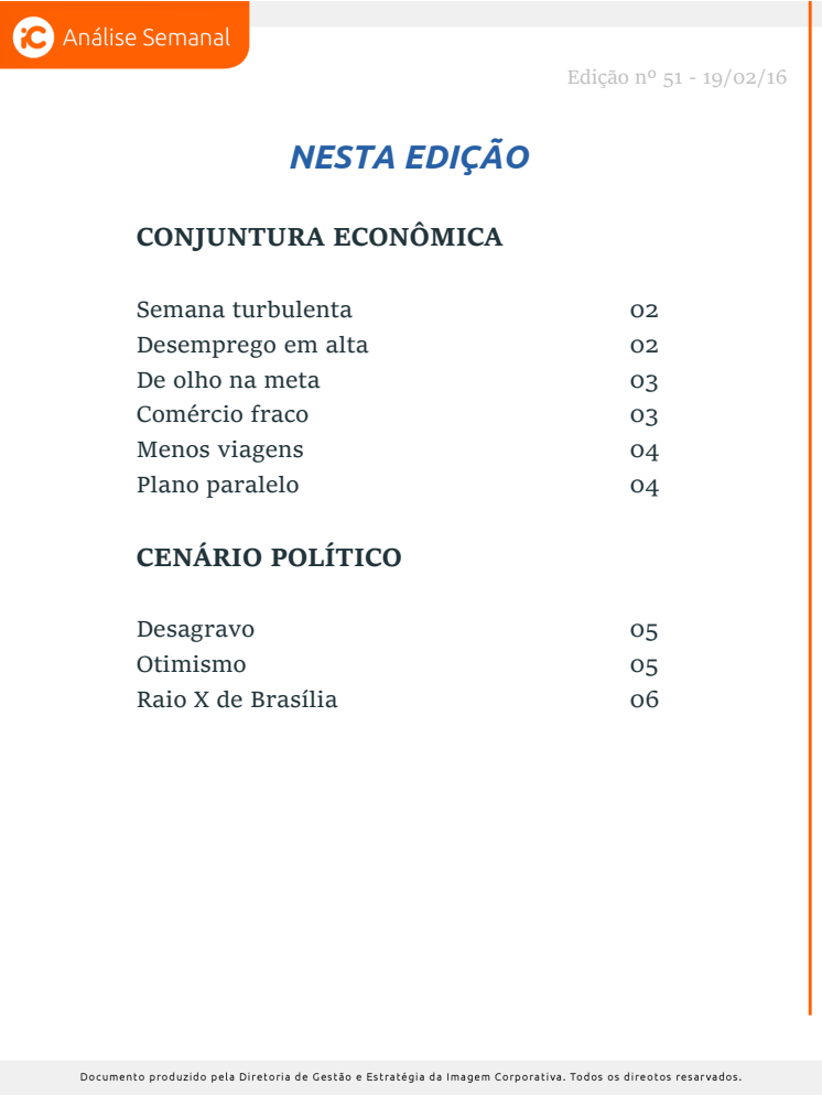 Análise Semanal IC - 19.02.2016 