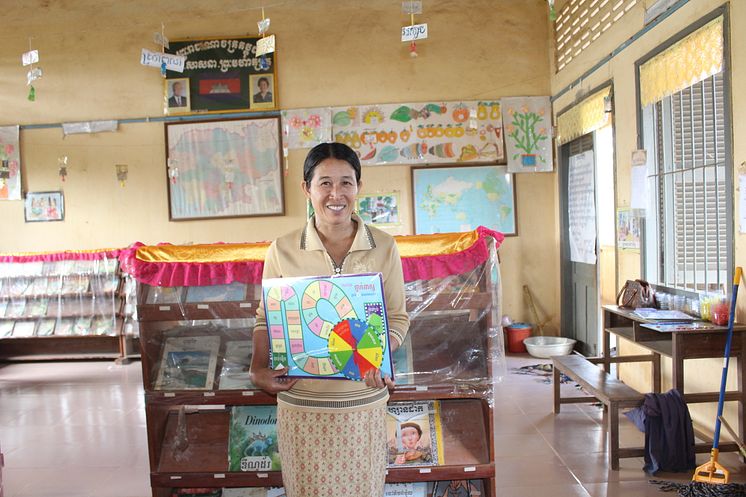 Lågstadieläraren Teak Chhiv, Chetr Boreidistriktet i Katieprovinsen, Kambodja