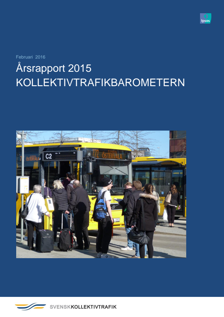 Årsrapport Kollektivtrafikbarometern 2015 med analyser och sammanfattningar