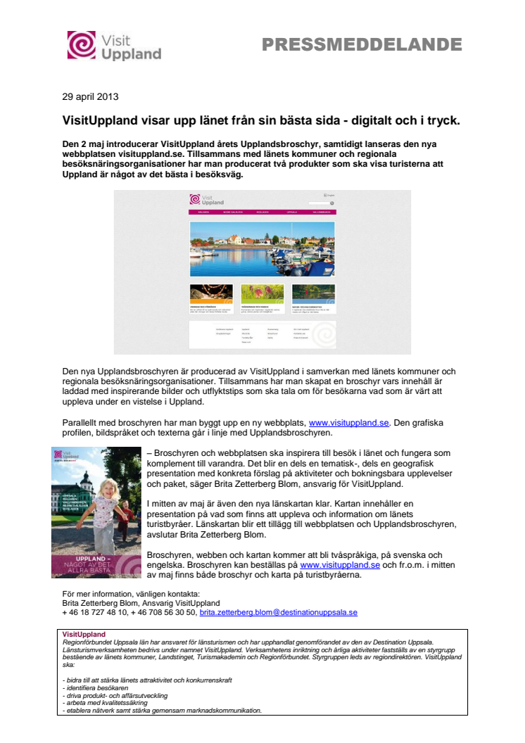 VisitUppland visar upp länet från sin bästa sida - digitalt och i tryck