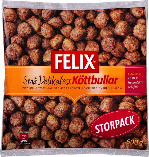 Återkallelse av Felix Små Delikatessköttbullar 600 gram med bäst före-datum 2018-10-16