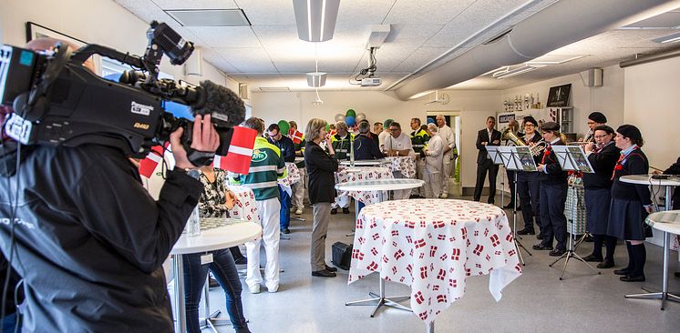Fejring på Holstebro Mejeri med deltagelse af borgmester HC Østerby