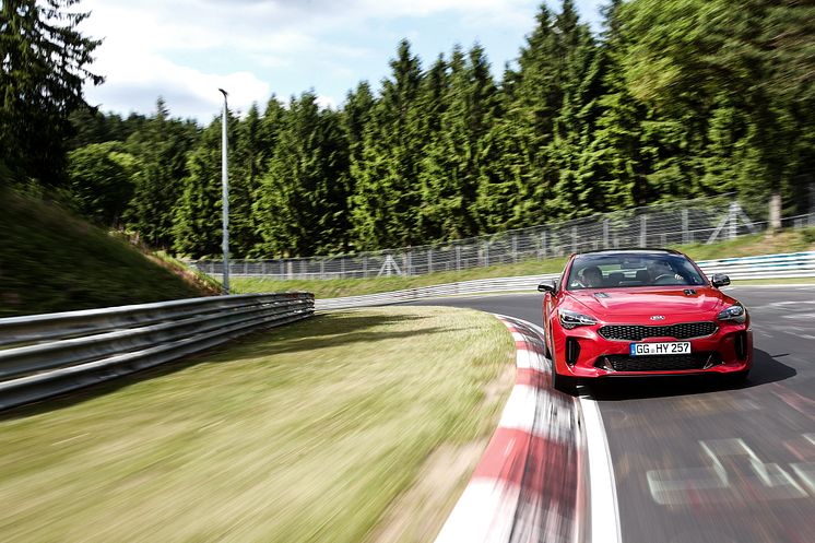 KIA Stinger testing at Nurburgring