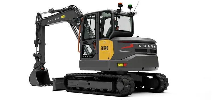 Volvo ECR90 är en av tre helt nya minigrävarmodeller från Volvo CE.