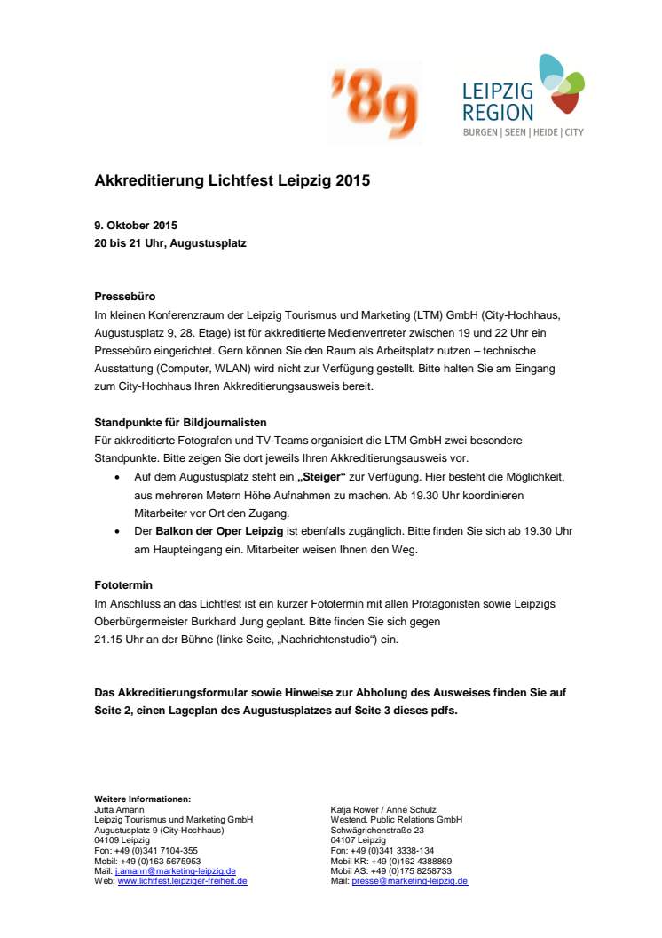 Akkreditierung Lichtfest
