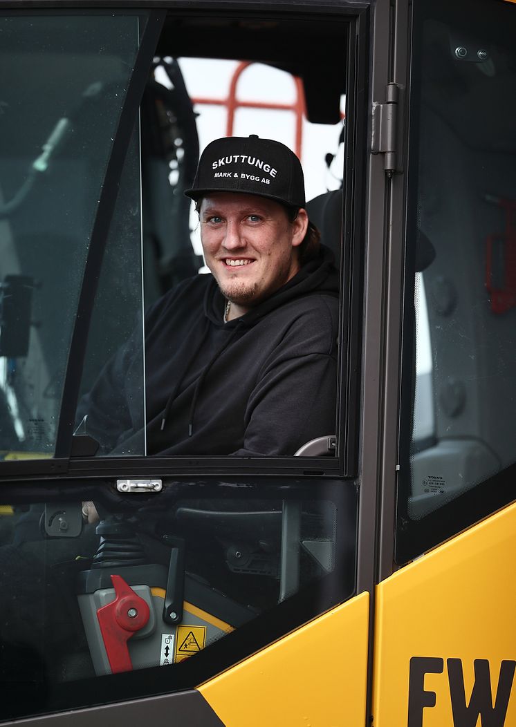Andreas Olsson, maskinförare Skuttunge Mark & Bygg AB