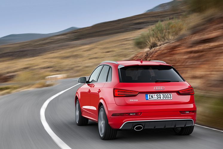 Audi RS Q3 red rear left side