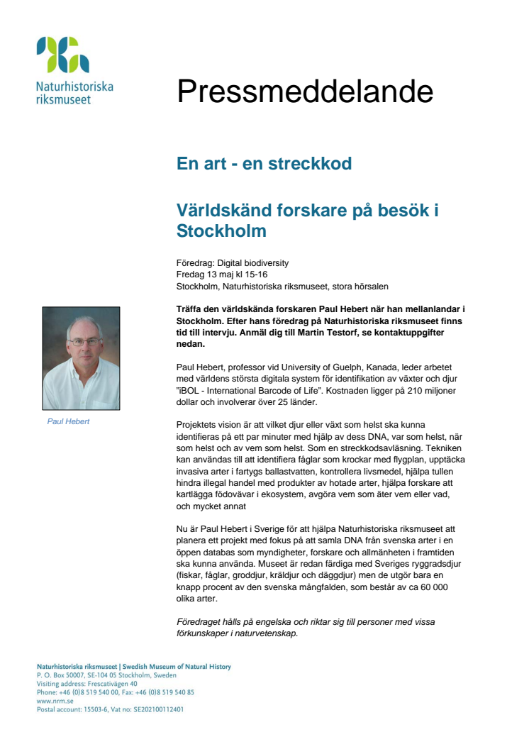 En art - en streckkod