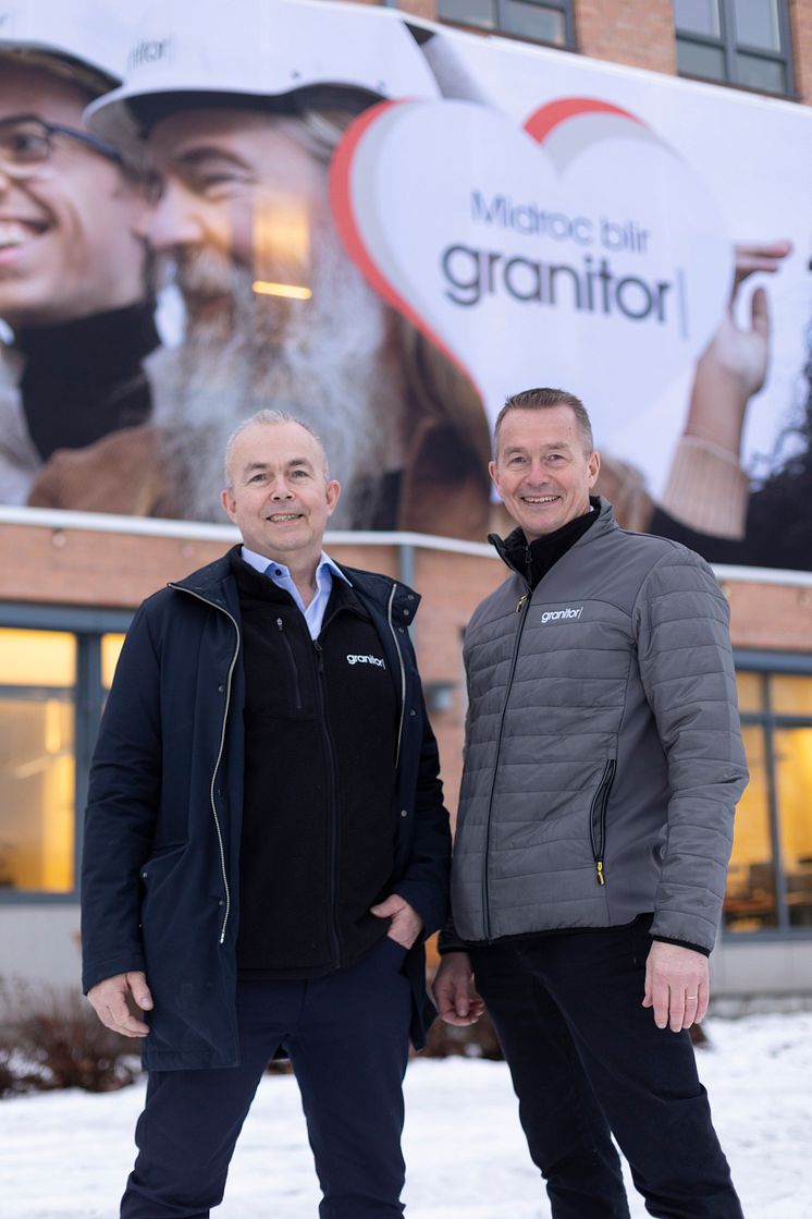 Christer Wikström, styrelseordförande Granitor och Roger Wikström, koncernchef Granitor